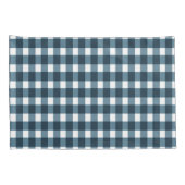 Gingham Indigo Blue Pattern Kussensloop (Achterkant-Rechts)