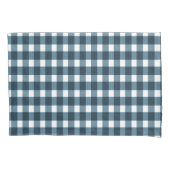 Gingham Indigo Blue Pattern Kussensloop (Voorkant-Links)