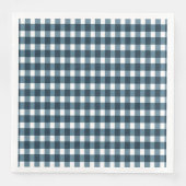 Gingham Indigo Blue Pattern Servet (Voorkant)