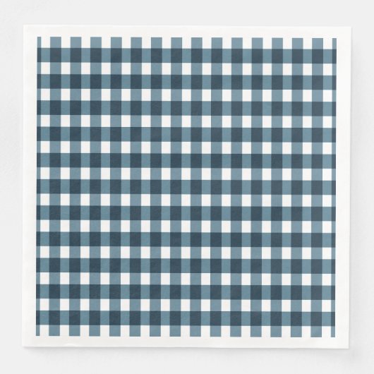 Gingham Indigo Blue Pattern Servet (Voorkant)