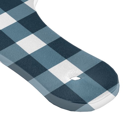 Gingham Indigo Blue Pattern Snijplank (Hoek)