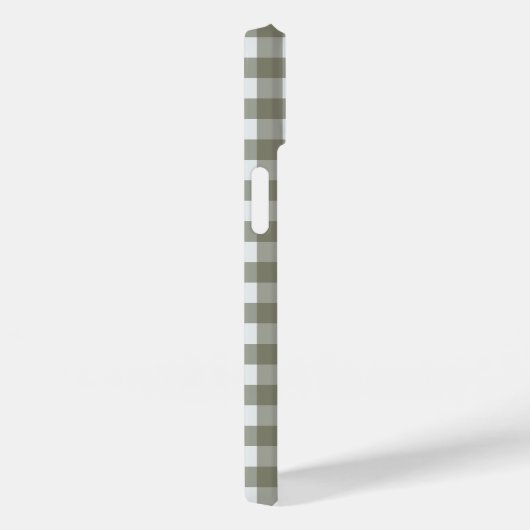 Gingham Initiaal Monogram Cirkel Wijze Groene Cont Case-Mate iPhone Case (Achterkant / Rechts)