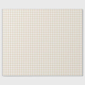 Gingham Ivory Wrapping Paper Cadeaupapier (Vlak)