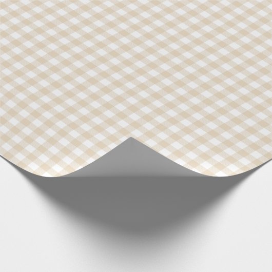 Gingham Ivory Wrapping Paper Cadeaupapier (Hoek)