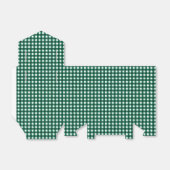 Gingham-Jade Green-Favor Box, Tent Bedankdoosjes (Uitgevouwen)