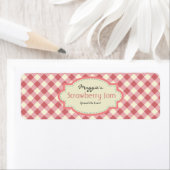 Gingham Jam Jar Labels, Aanpassen Etiket (Insitu)