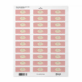 Gingham Jam Jar Labels, Aanpassen Etiket (Full Sheet)