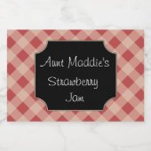 Gingham Jar Keukenlabels Cadeau Label Stickers (Enkel label)