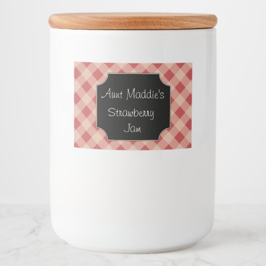 Gingham Jar Keukenlabels Cadeau Label Stickers (Voorkant)