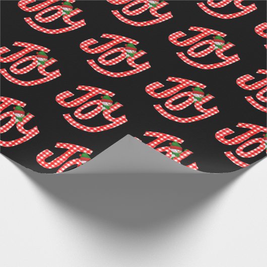 Gingham Joy op Black Cadeaupapier (Hoek)