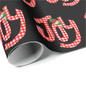 Gingham Joy op Black Cadeaupapier (Rol Hoek)