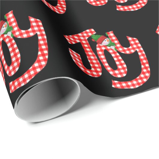 Gingham Joy op Black Cadeaupapier (Rol Hoek)