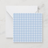 Gingham Kaarten voor speciale cadeaubehuizing Notitiekaartje (Achterkant)