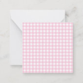 Gingham Kaarten voor speciale cadeaubehuizing Notitiekaartje (Achterkant)
