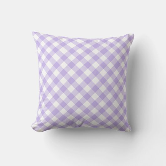 gingham karos controlepatroon paars kussen (Voorkant)