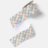 Gingham Kathedraalraam Quilt Ontwerp Satijnen Lint (Achterkant)