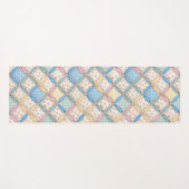 Gingham Kathedraalraam Quilt Ontwerp Yogamat (Voorkant (horizontaal))