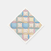 Gingham Kathedraalraam Quiltontwerp Servet (Hoek)