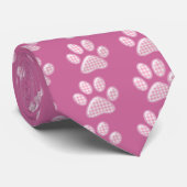 gingham kattepoot - roze stropdas (Opgerold)