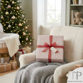 Gingham Kerst Baby Wrap Cadeaupapier
