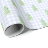 Gingham Kerstbomen Kerst inpakpapier (Rol Hoek)