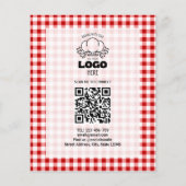 Gingham Kerstspecials Prijslijst Menu (Achterkant)
