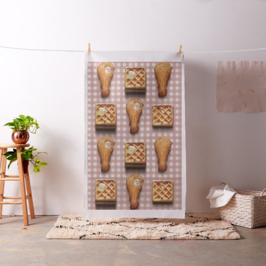gingham kip wafels stof (Voorbeeld)