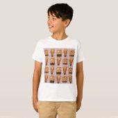 gingham-kippenwafels t-shirt (Voorkant volledig)