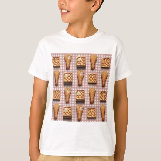 gingham-kippenwafels t-shirt (Voorkant)