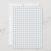 Gingham, kleine teddybeer verjaardag kaart (Achterkant)