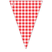 Gingham Kleurrijke Boerderij Schuur Happy Birthday Vlaggetjes (Eerste vlag)