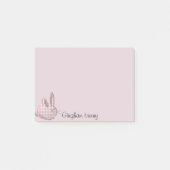 gingham konijn - roze post-it® notes (Voorkant)