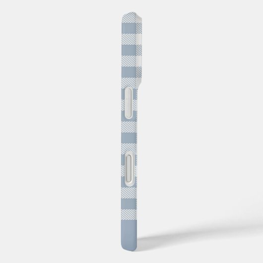 Gingham Kust Plaid Preppy Check Blauw Wit Naam Case-Mate iPhone Case (Achterkant / Rechts)