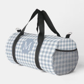 Gingham Kust Preppy Check Blauw Wit Monogram Plunjezak (Rechterhoek)