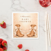 Gingham Laarzen En Strikjes Baby Shower Servet (Insitu)