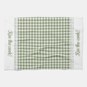 Gingham Lace en naam in Highland Green Theedoek (Horizontaal)