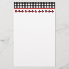 Gingham Ladybug Briefpapier
