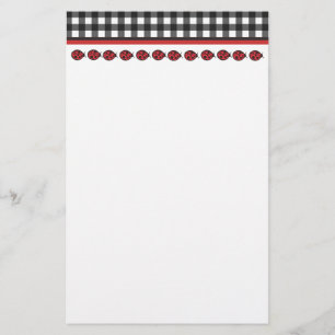Gingham Ladybug Briefpapier