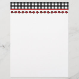Gingham Ladybug Letterhead