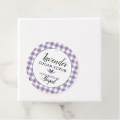 Gingham Lavender Sugar Scrub (met ingrediënten) Bedankjes Labels (In situ)