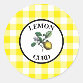 Gingham Lemon Curd Ronde Sticker