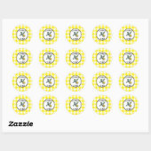 Gingham Lemon Curd Ronde Sticker (Vel)