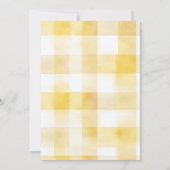 Gingham Lemon main squeeze Bridal shower Kaart (Achterkant)