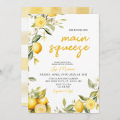 Gingham Lemon main squeeze Bridal shower Kaart (Voorkant / Achterkant)