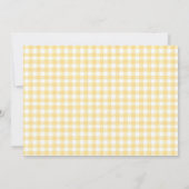 Gingham Lemon Onze belangrijkste squeeze 1e verjaa Kaart (Achterkant)