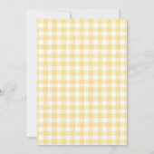 Gingham Lemon Onze belangrijkste squeeze 1e verjaa Kaart (Achterkant)
