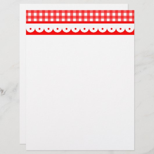 Gingham Letterhead (Voorkant / Achterkant)