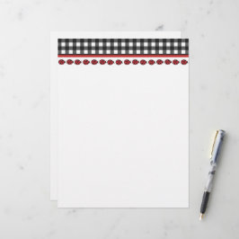 Gingham Lieveheersbeestje Briefpapier