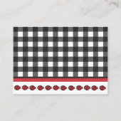 Gingham Lieveheersbeestje Visitekaartje (Voorkant)