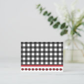 Gingham Lieveheersbeestje Visitekaartje (Staand voorkant)